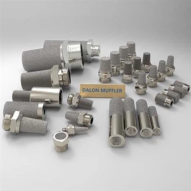 Silenziatore in acciaio con polvere di metallo poroso sinterizzato